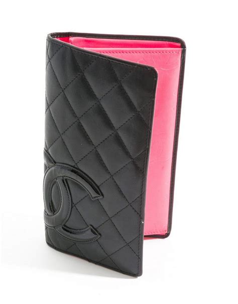 chanel wallet black and pink